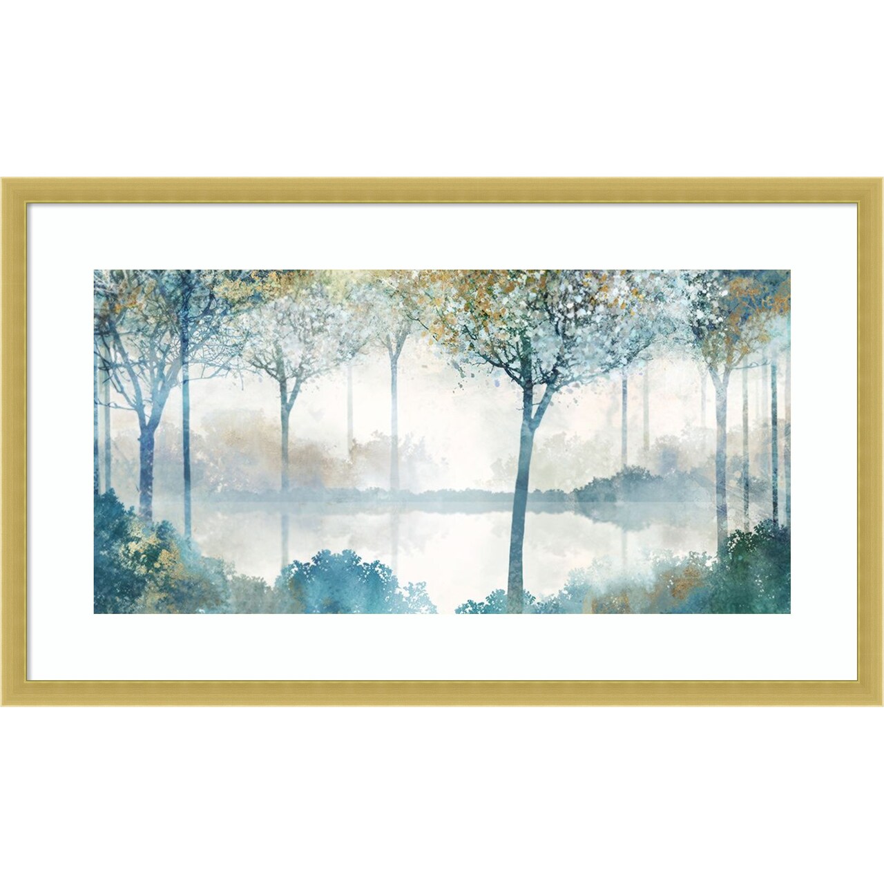 Blue Forest Lookout II by Ken Roko Wood Framed Wall Art Print